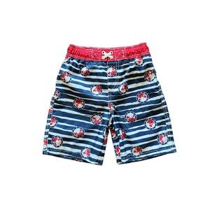 Boys Crab Swim Trunks Red Blue White Size 4T